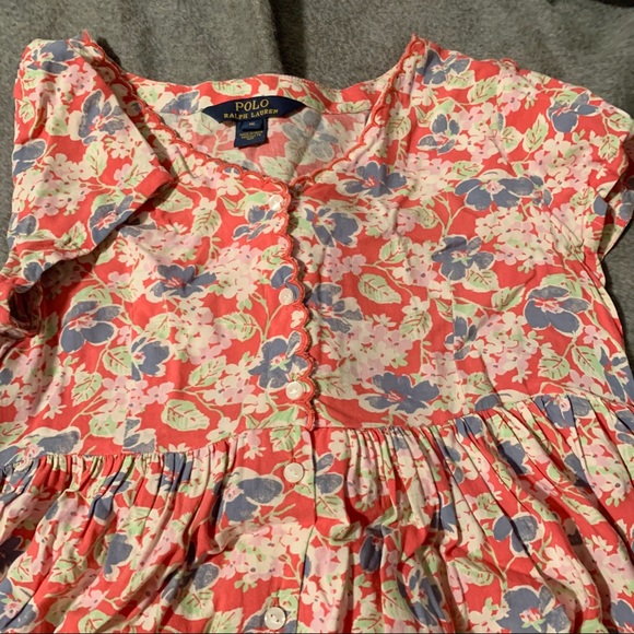 POLO Floral Smocked Cotton Dress 🌺💙 - Picture 2 of 4